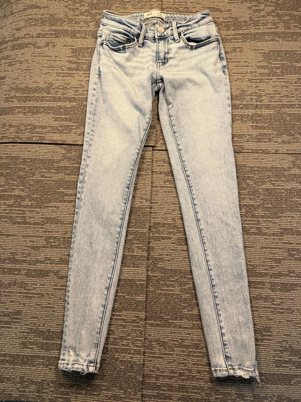 BKE Stella Jeans Womens 24x30 Blue Light Wash Ankle Skinny Stretch Denim